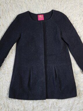 Amanda Uprichard Wool Coat in Black - Size Medium